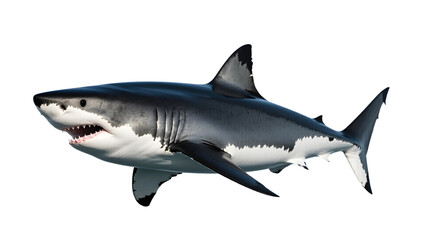 Fototapeta premium A great white shark isolated on a clean background