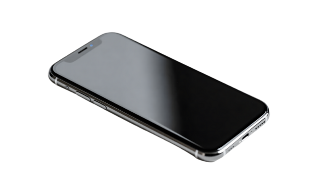 A smartphone isolated on white