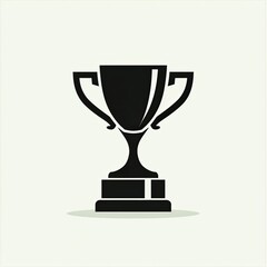 Trophy cup award stands alone, illustration, on white, isolated for infographics
