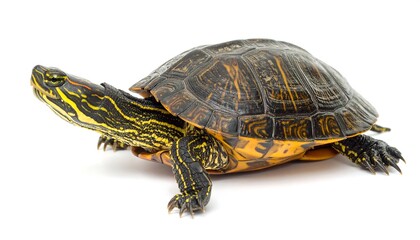 Obraz premium A close-up of a turtle with its head and legs extended