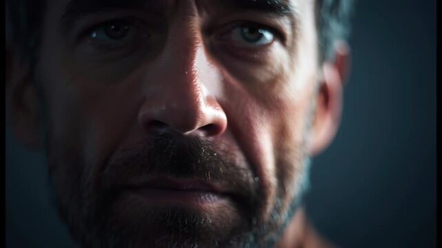 A mature man shows a worried, tense expression as a woman&rsquo;s hand rests on his shoulder. The scene reflects stress, emotional distance, and sexual frustration in later life.