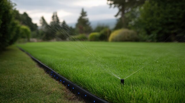 Smart Lawn Irrigation System with LED Indicator for Efficient Watering and Maintenance