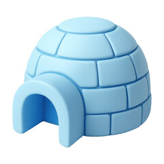 Create Cute 3D Cartoon Igloo Icon for Winter Holiday Decor