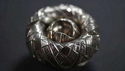 Silver Guilloch? Rosette with Microlines Luxurious Texture