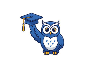 Graduation Owl Vector Logo