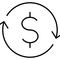 Money Back Glyph Icon