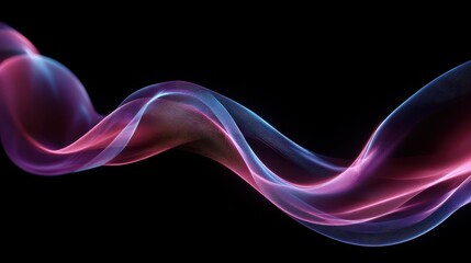 abstract digital illustration of flowing colorful smoke red pink purple blue gradient swirls wave design element