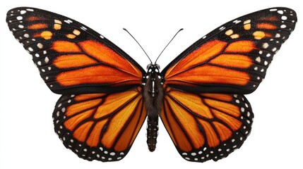 Fototapeta premium a beautiful monarch butterfly isolated on transparent background