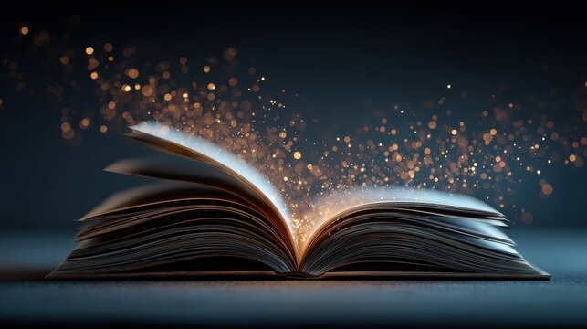 global celebration of world book and copyright day with abstract open book concept