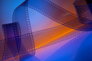 colorful abstract background with film strip