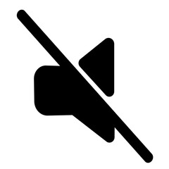 vector black mute sound icon