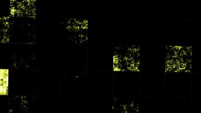 Golden Abstract  squire tiles Historical pattern Animation with rough effect , golden block motion Background