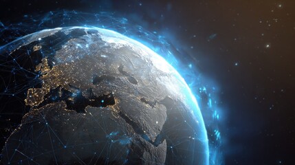 digital globe background global data communication global networking concept hd wallpaper