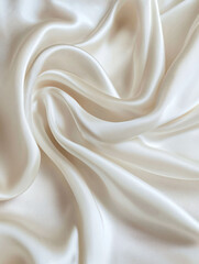 Obraz premium Soft and Smooth White Satin Fabric Texture for Background Use