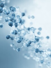 white and light blue medical abstract gradient background with molecules web banner medical background in white and light blue gradient with molecular designscience technology and medical concept