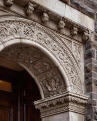 detail of the facade of the cathedral 