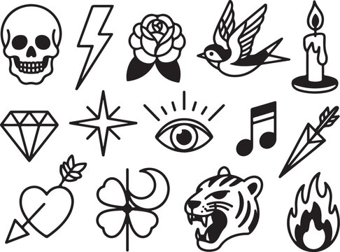 Iconic flash tattoo designs for bold styles