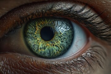 hyper closeup of eye iris and pupil