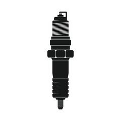 flat style motorcycle spark plug icon