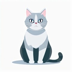 Obraz premium an AI Image Generator, Stylized Illustration of a Cat