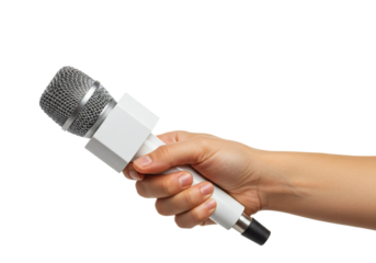 Hand Holding Microphone Audio Sound Recording Music Performance Singing Broadcasting Voice Entertainment Speech