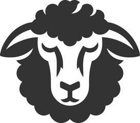 Sheep head vector silhouette