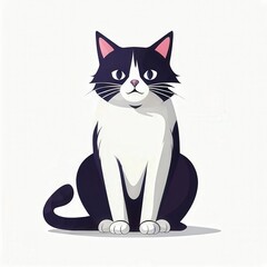 Obraz premium an AI Image Generator, Stylized Illustration of a Cat