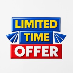 Obraz premium Brightly colored signs announcing a limited time offer for sales and promotions