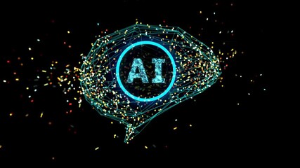 Futuristic digital brain made of glowing circuits and electric lines, symbolizing artificial intelligence, innovation, and advanced technology. - Powered by Adobe