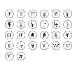 Elegant Vintage Monogram Letter Logo Set in Double Circle Badge | Classic Initial Typography Emblem Collection