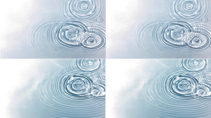 Abstract blue transparent water surface texture natural ripple background. clear water wave texture on transparent background Sunlight effect on surface of defocus blurred water. summer or spa concept