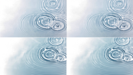 Abstract blue transparent water surface texture natural ripple background. clear water wave texture on transparent background Sunlight effect on surface of defocus blurred water. summer or spa concept