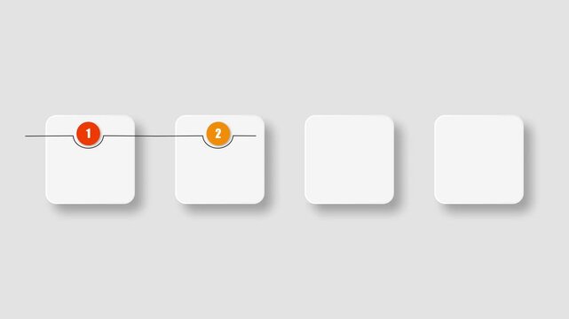 animated video of business infographics multi color shape  4, 5, and 6 steps for workflow, presentation, 4k animation