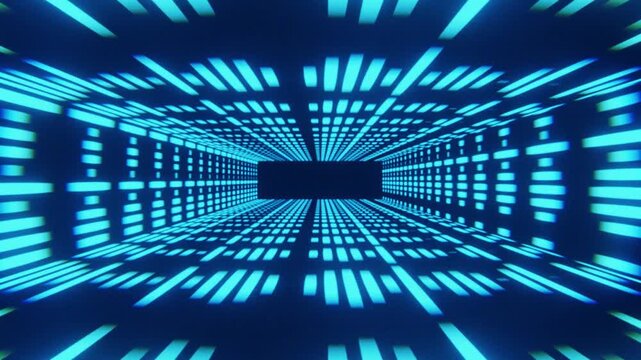 Neon Light Streaks Vortex Swirling Hyperspeed Tunnel Loop