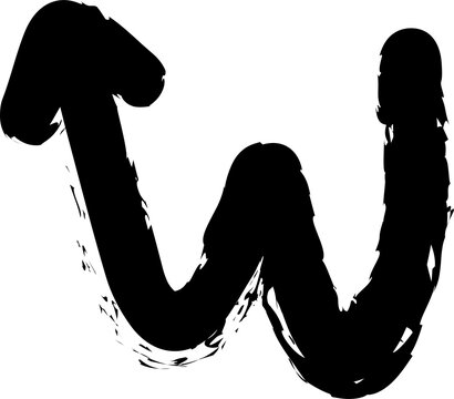 Collection of arrows in brush stroke