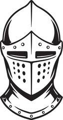 Knight Helmet Vector Graphic - Medieval Armor Illustration