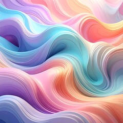 Swirling, colorful layers create an abstract flowing art piece