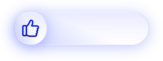 Fototapeta premium Glowing Thumbs Up Like Button