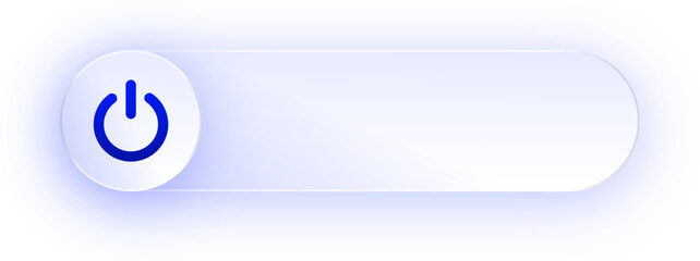 Obraz premium Glowing Power Button Button