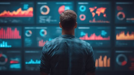 Data analysis dashboard insights office environment digital content professional workspace informative perspective