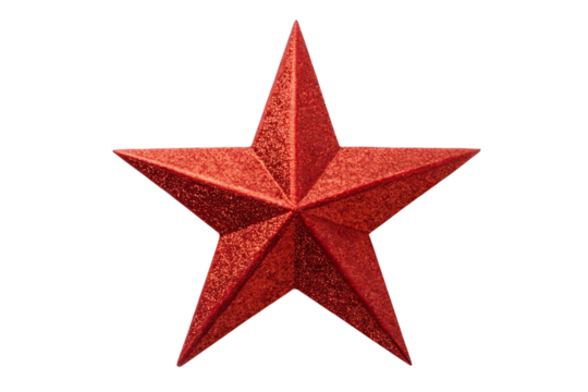 Striking red star sparkles, perfect for festive holiday promotions and celebrations, adding a touch of glamour and cheer to your design