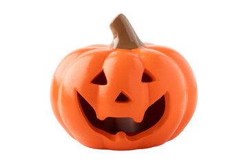 透明背景（png）にハロウィンのカボチャ（ジャック・オー・ランタン）の置物