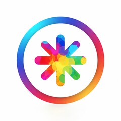 Abstract Colorful Geometric Logo Icon.