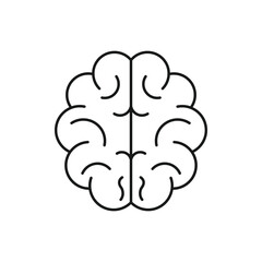 Brain line icon symbol vector illustration isolated on white background