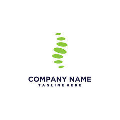 Abstract spine physiotherapy icon logo vector design illustration