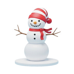 snowman with red hat