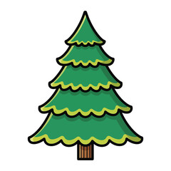Illustration of a simple christmas tree