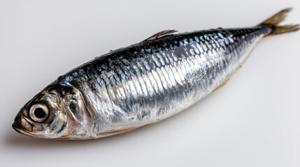 Naklejka premium Fresh sardine preparation kitchen food photography clean environment close-up culinary art