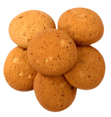 cookies on white background，Cookies on a blank background, PNG, dessert food
