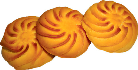 chocolate chip cookies，Cookies on a blank background, PNG, dessert food